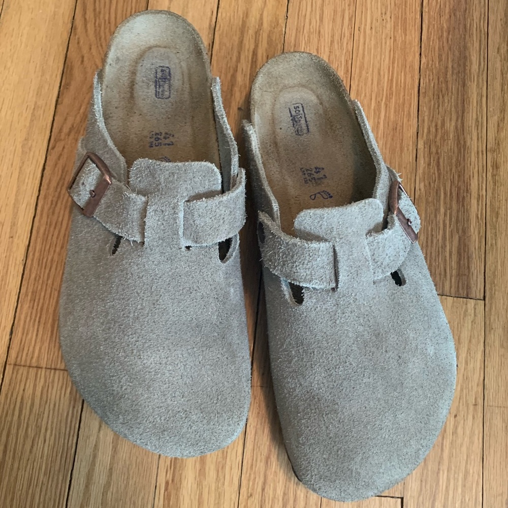 Birkenstock Boston Clog Taupe Suede - 41